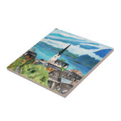 Carreau Hallstatt, tuile de l'Autriche (Côté)