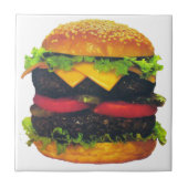 Carreau Hamburger de luxe double au fromage (Devant)