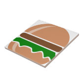Carreau hamburger restauration rapide un sandwich (Côté)