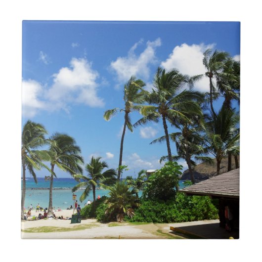 Carreau Hanauma Bay Hawaii Cocotiers (Devant)