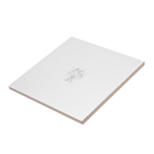 Carreau "Handle With Care" Minimalist Earth Ceramic Tile (Côté)