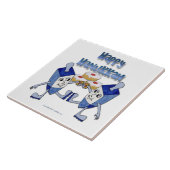 Carreau Hanoukka Dancing Dreidels et Jelly Doughnut (Côté)