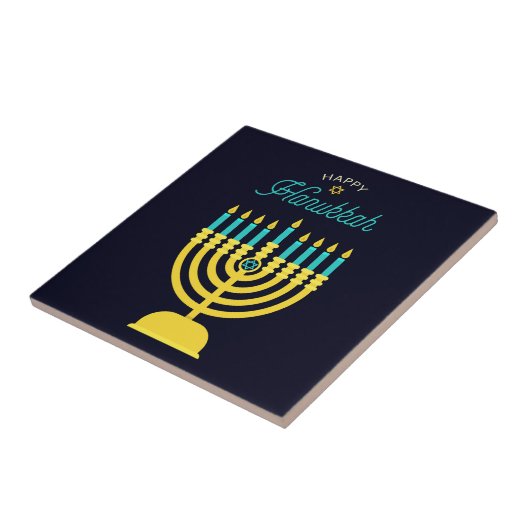 Carreau Hanoukka Shabbat Art (Côté)