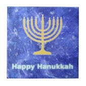 Carreau Hanoukka Snowstorm Menorah (Devant)