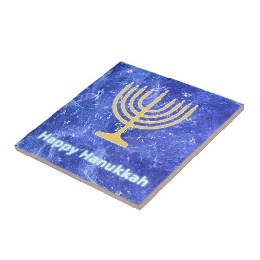 Carreau Hanoukka Snowstorm Menorah (Côté)