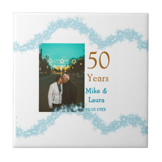 Carreau Happy 50th anniversary add couple name date weddin