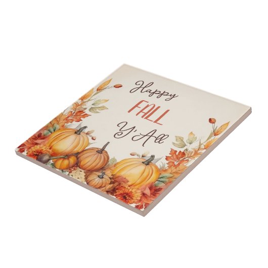 Carreau Happy Fall Citrouille Harvest (Côté)