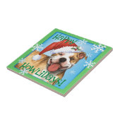 Carreau Happy Howliday Pit Bull Terrier (Côté)