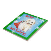 Carreau Happy Howlidays Bichon (Côté)