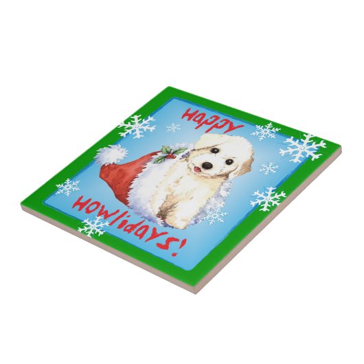 Carreau Happy Howlidays Bichon (Côté)