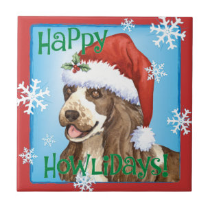 Carreau Happy Howlidays English Cocker Spaniel
