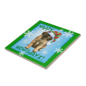 Carreau Happy Howlidays Leonberger (Côté)