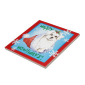 Carreau Happy Howlidays Maltese (Côté)