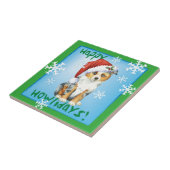 Carreau Happy Howlidays Mini-Berger Américain (Côté)