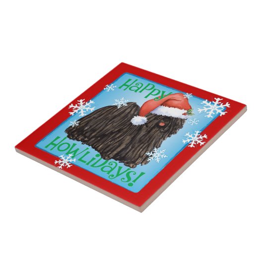 Carreau Happy Howlidays Puli (Côté)