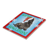 Carreau Happy Howlidays Scottish Terrier (Côté)