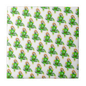 Carreau Happy St. Patrick's Day  Rabbit Ceramic Tile  (Devant)