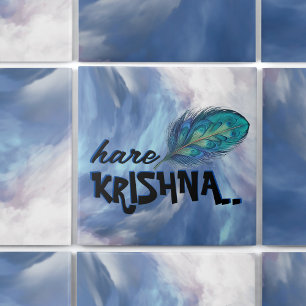Carreau "Hare Krishna" Peacock Feather Hindu