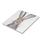 Carreau Hare lapin aquarelle lapin lapin bois boisé animau (Côté)