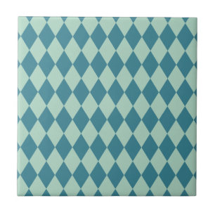 Carreau Harlequin Seafoam et Teal