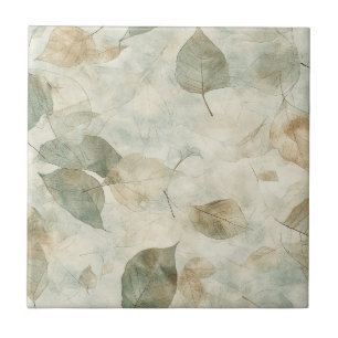 Carreau Harmonie de feuilles pressées – Botanique vintage