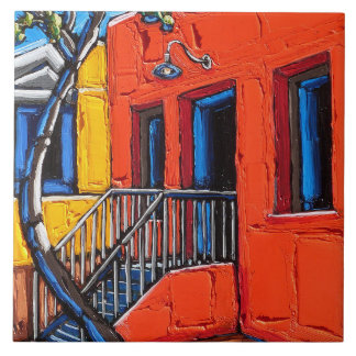 Carreau "Harmonie rouge, la tuile de banlieue de Tucson"