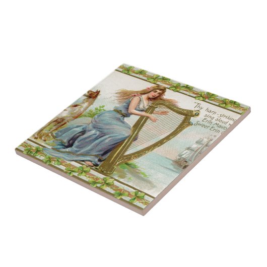 Carreau Harpe et dame du jour de Saint patrick (Côté)