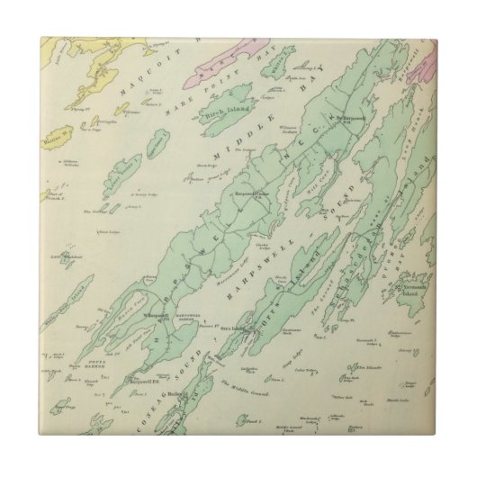 Carreau Harpswell, îles adjacentes (Devant)