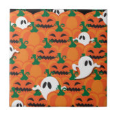 Carreau Haunted Halloween Citrouille Patch Ghosts (Devant)