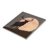 Carreau Hausse majestueuse d'élans et de Pleine lune de (Côté)