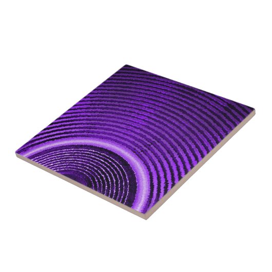 Carreau Haut-parleur de musique violette et ondes sonores (Côté)