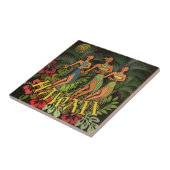 Carreau Hawaii Aloha Palm Hula Art Design (Côté)