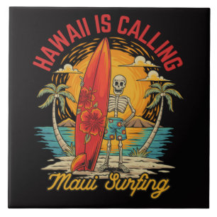Carreau Hawaii Appelle Maui Surfant les Vibrations de l'Îl