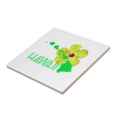 Carreau Hawaii Îles Jaune Hibiscus Fleur (Côté)