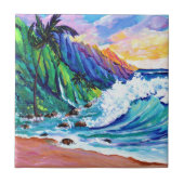 Carreau Hawaiian Tropical Na Pali Coast Carrelage en céram (Devant)