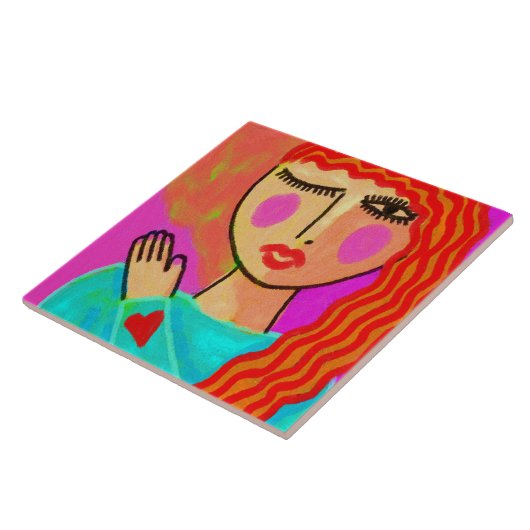 Carreau Heart on Her Sleeve Ceramic Tile (Côté)