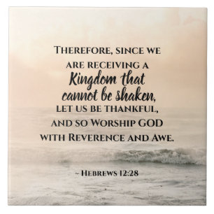 Carreau Hébreux 12:28 Un royaume qui ne peut pas être seco