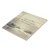 Carreau Hébreux 6:19 Jésus Ancre pour mon âme, Voiliers (Côté)