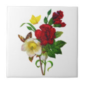 Carreau Helebore, Rose de Noël par Pierre Joseph Redoute (Devant)