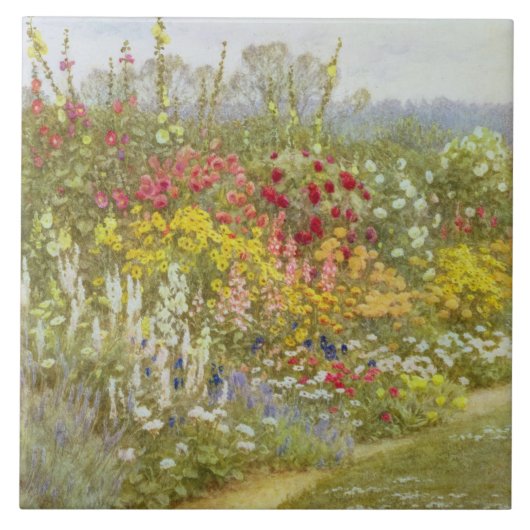 Carreau Helen Allingham Vintage Une Frontière Herbacée (Devant)