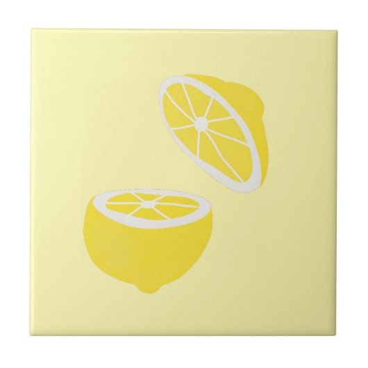 Carreau Hello Lemon jaune moderne fruit (Devant)
