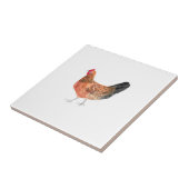 Carreau Hen Chicken Farm Animaux aquarelle L'art de la fer (Côté)