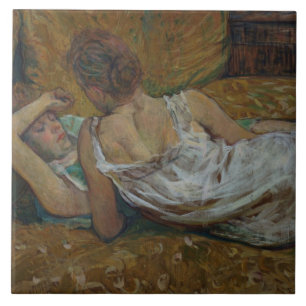 Carreau Henri De Toulouse-Lautrec   deux amis (en pastel)