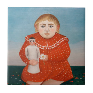 Carreau Henri Rousseau - Enfant à la poupée