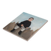 Carreau Henri Rousseau - Garçon sur les rochers (Côté)