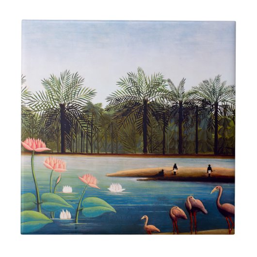 Carreau Henri Rousseau - Les Flamants roses (Devant)