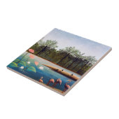 Carreau Henri Rousseau - Les Flamants roses (Côté)