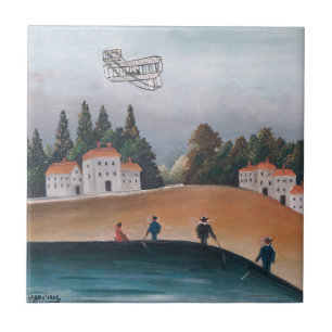 Carreau Henri Rousseau - Les Pêcheurs et le Biplan