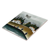 Carreau Henri Rousseau - Les Pêcheurs et le Biplane (Côté)