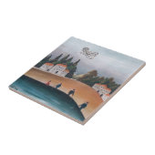 Carreau Henri Rousseau - Les Pêcheurs et le Biplane (Côté)